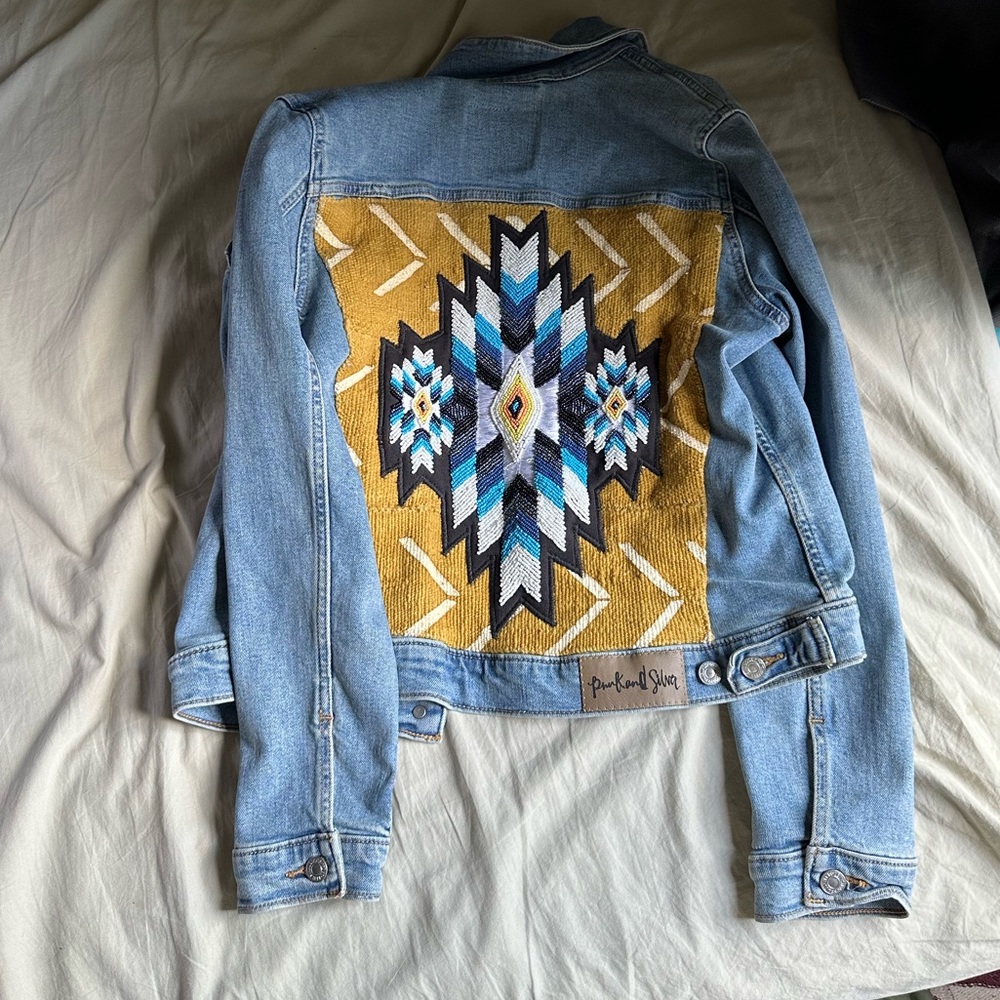 Hand Beaded Levi jacket